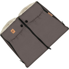 Two-parts hand muffs Nordico taupe