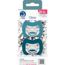 2-pack. Smart pacifiers Glee 0-2m marine-blue
