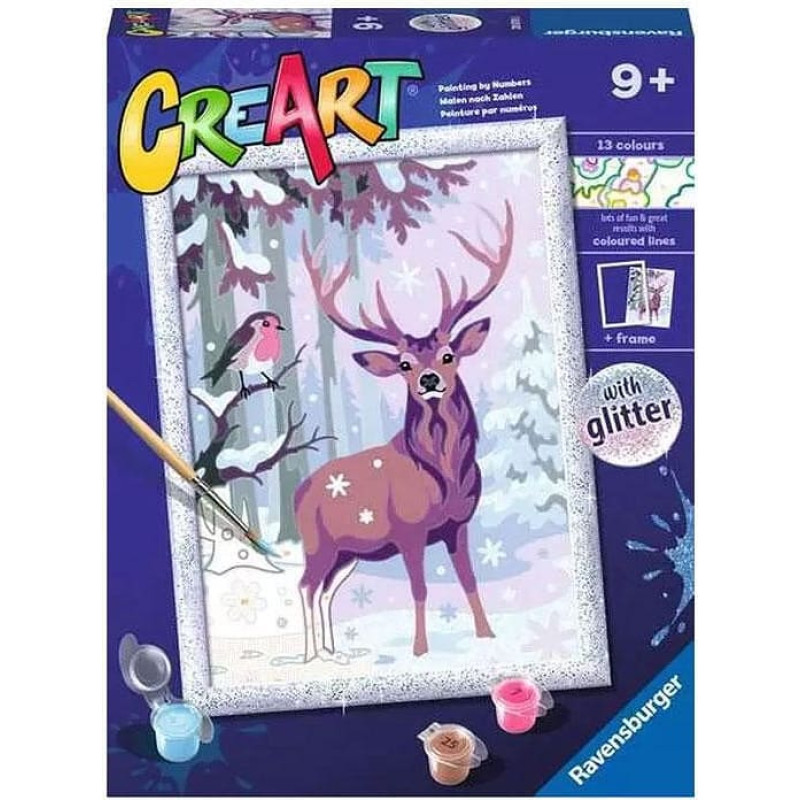 Ravensburger Paint by numbers Glitter 18x24 cm CreArt Festive Friends