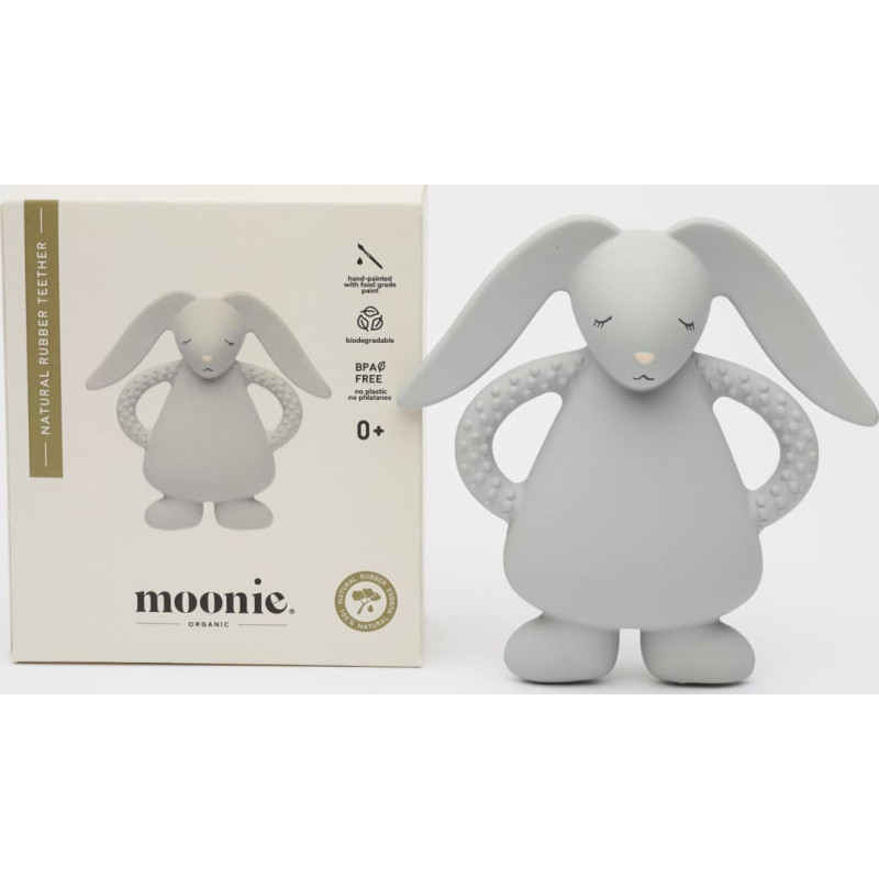 Moonie Natural Rubber Teether Silver