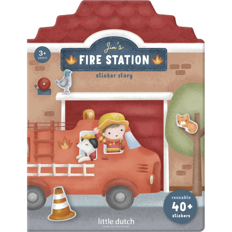 Little Dutch Reusable Sticker Story Booklet Jim & Friends