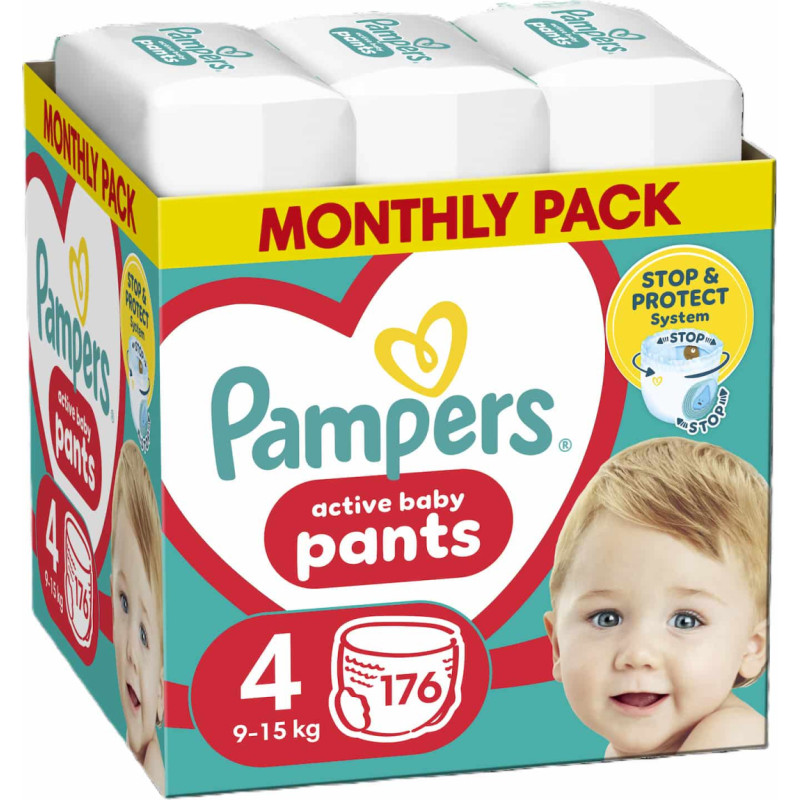 Pampers Pants autiņbiksītes, 4. izmērs, 9kg-15kg, 176 gab. - 81748890