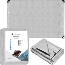 Springos Aia presenning 6x4 m 130g/m2 tugevdatud autokaitse, hall