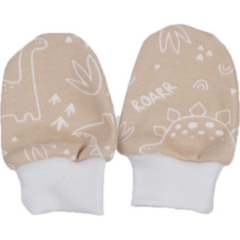 Minikid Zīdaiņu cimdiņi-dūraiņi BEIGE DINO