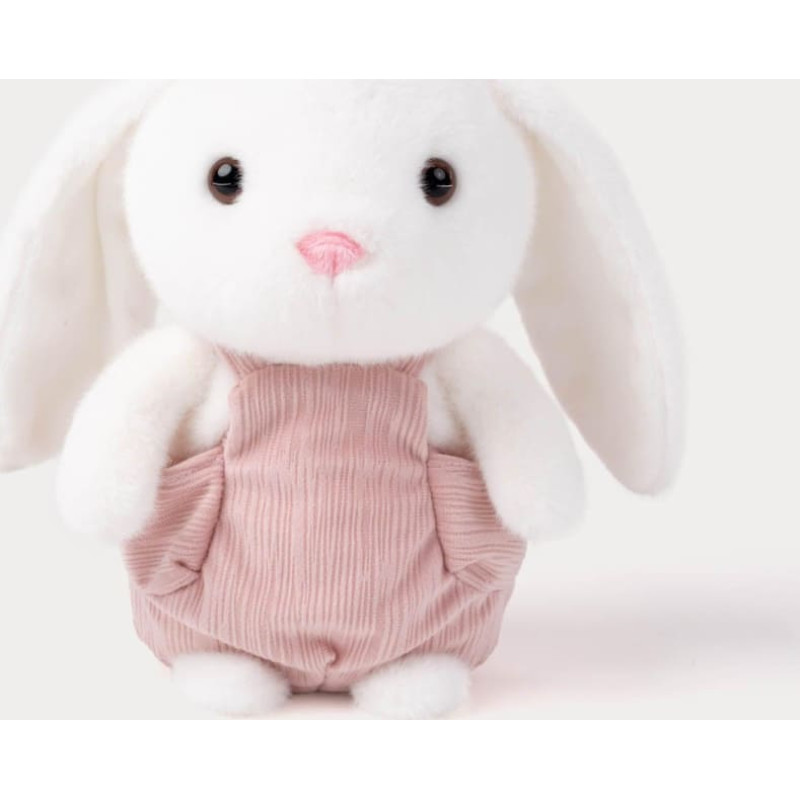 Teddykompaniet pehme m&auml;nguasi Bunny with Dungarees White