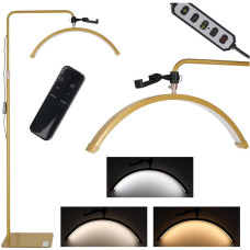 Adjustable 36W LED lamp for eyelash extensions, cosmetic, shadowless, arched, gold