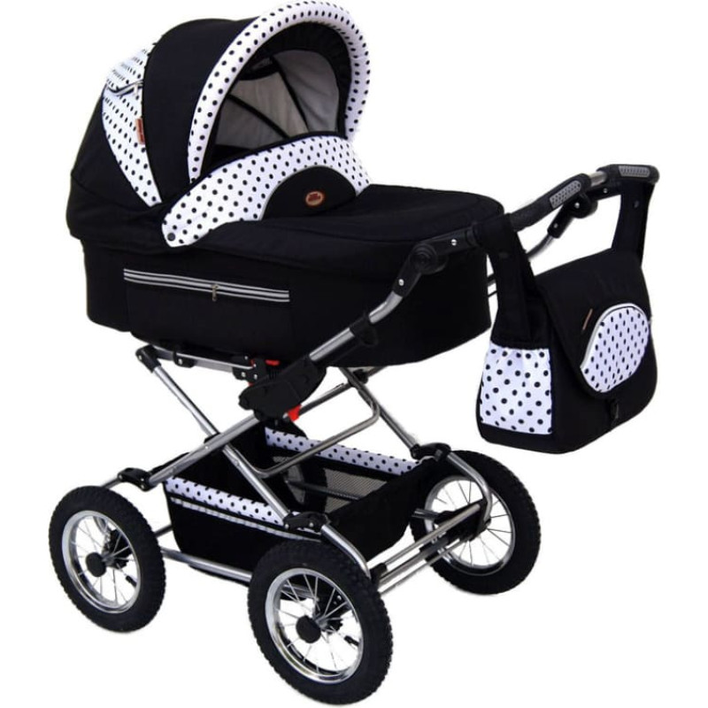 Baby Fashion FANARI Universal stroller 2in1, 119 black+dots