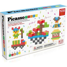 Picasso Tiles Magnētiskais konstruktors magnētiskie kubi 108 detaļas, PMC108