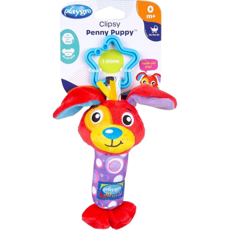 Playgro karājo&scaron;a rotaļlieta Clipsy Penny Puppy, 0189043