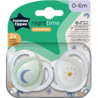 TOMMEE TIPPEE lutt 0-6m, 2tk. NIGHT TIME 43338095