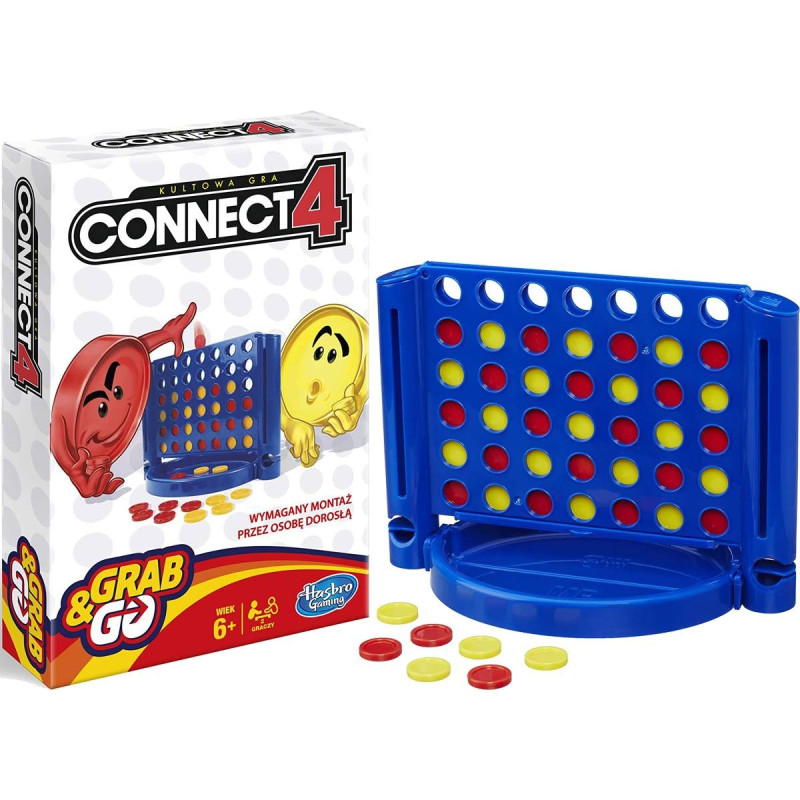 Hasbro Connect 4 Grab N Go Gra Planszowa Podróżna B1000