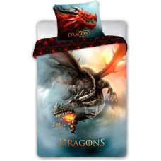 BEDDING SET YOUTH 028 DRAGONS FLYING DRAGON 160X200+70X80 COTTON.YOUTH.