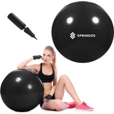 Springos Treeningpall Springos FB0014 65 cm koos pumbaga must