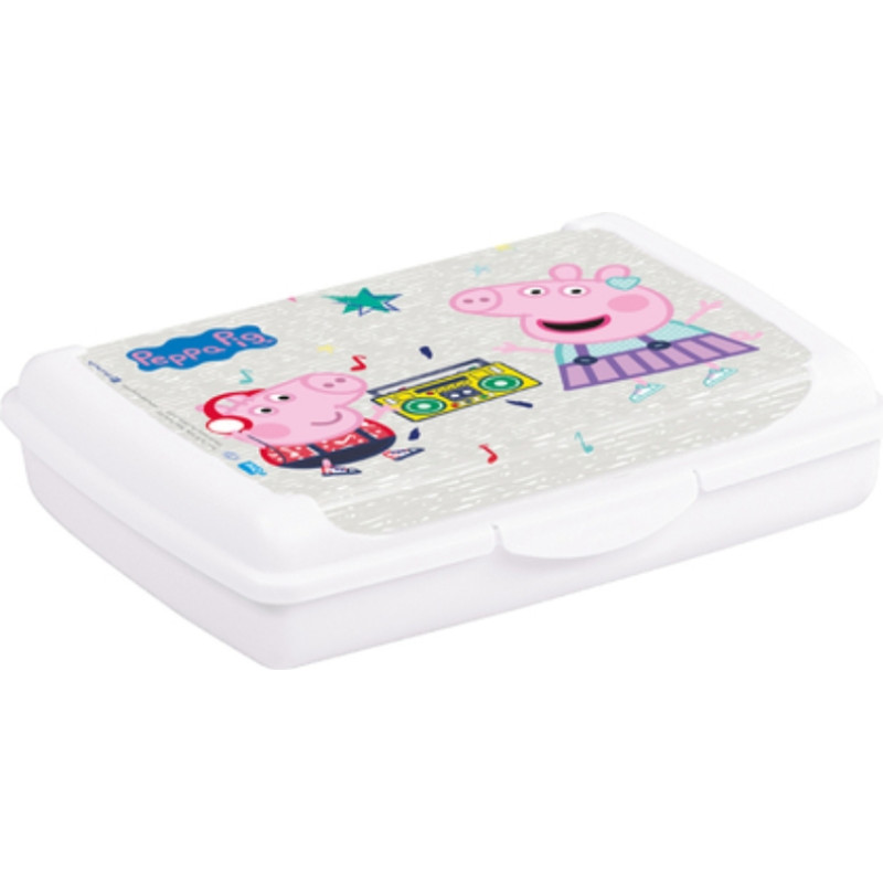 Keeeper Pārtikas uzglabā&scaron;anas trauks deco-click-box mini 0,5L Olek "Peppa Pig" 17x13x3,5cm balts