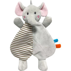 Tulilo Toy Blanket - 94321 - MILUŚ - ELEPHANT in STRIPES  - size 25 cm