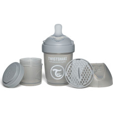 Twistshake Pro Double Anti-Colic Feeding Bottle 180ml Pastel Grey 79010