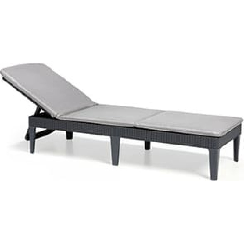 Keter Sauļo&scaron;anās krēsls Jaipur ar spilvenu pelēks