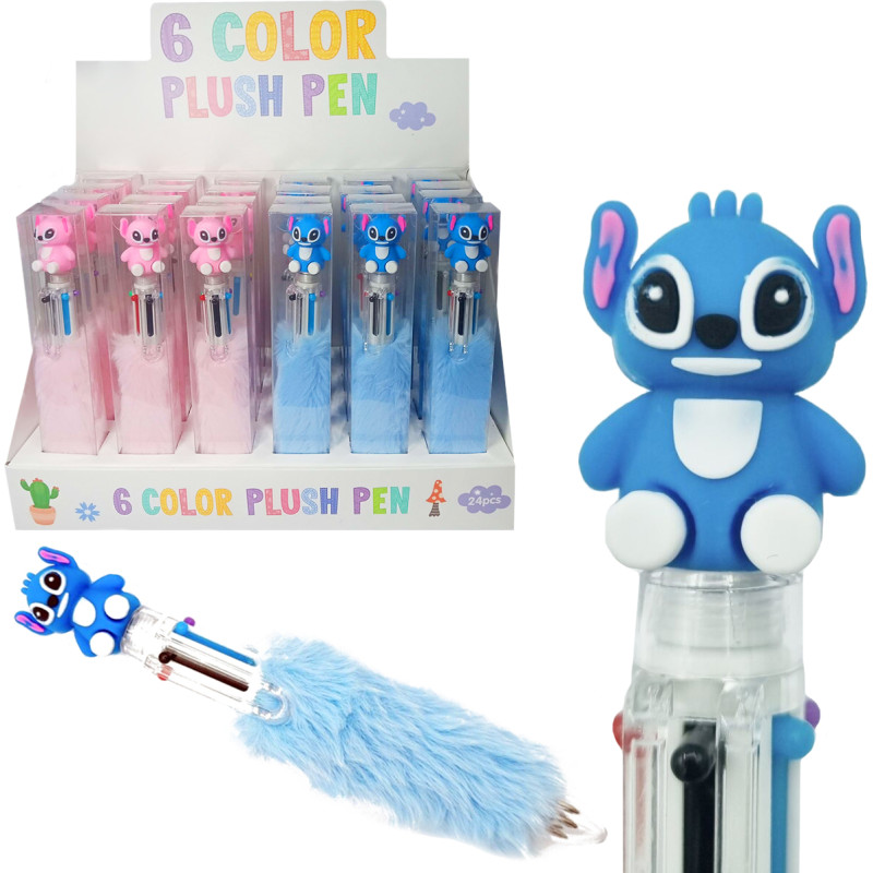 DŁUGOPIS FUTERKO STITCH 6 KOLORÓW