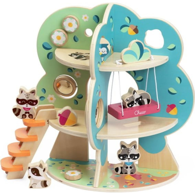 177639 WOODEN RACCOON HOUSE