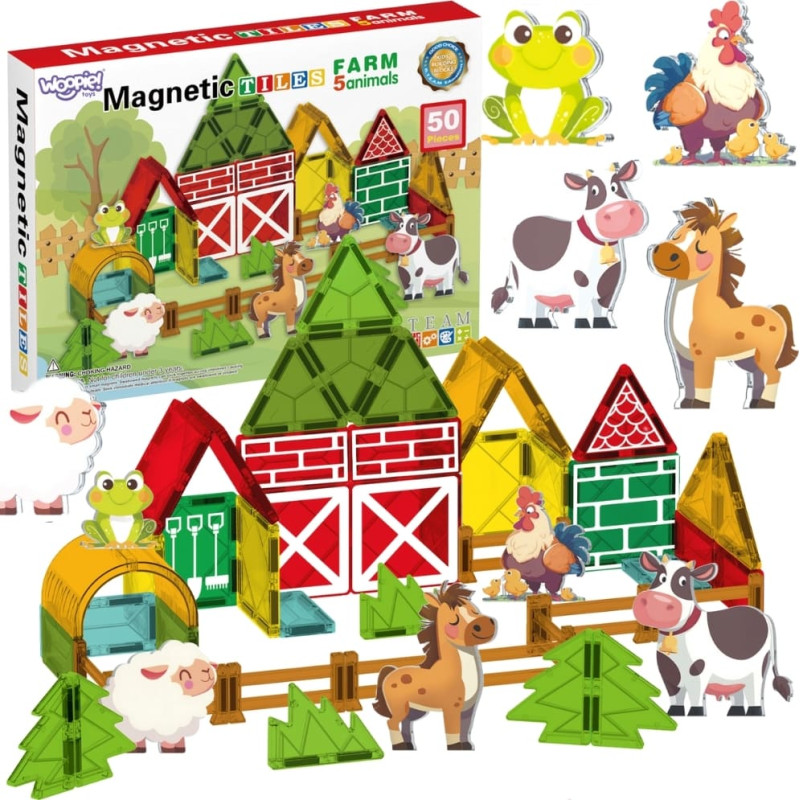 Woopie Magnetyczne Klocki Konstrukcyjne 7,5 cm Farma 30 el.