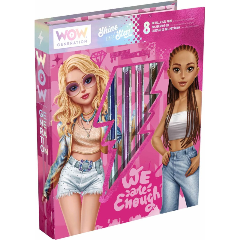 Kids Euroswan - Akcesoria Licencyjne COLOURING NOTEBOOK WITH 8 GEL PENS CDU