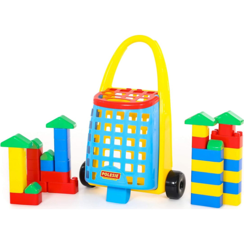 Polesie Blocks in a basket on wheels 38 pcs