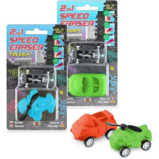 Trendhaus Speed Action - Kustukumm &ndash; T&otilde;mmatav auto (1 tk., 6 kujundust)