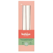 Bolsius Galda sveces 4gab.kastē 245/24mm baltas