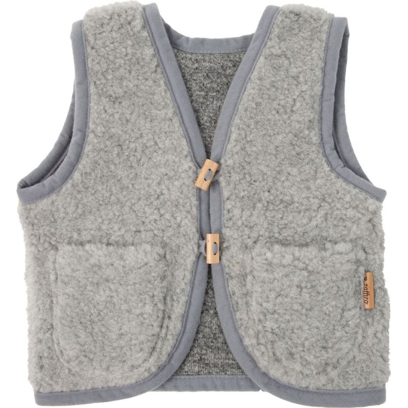 Wool baby vest Nevada 134/140 grey