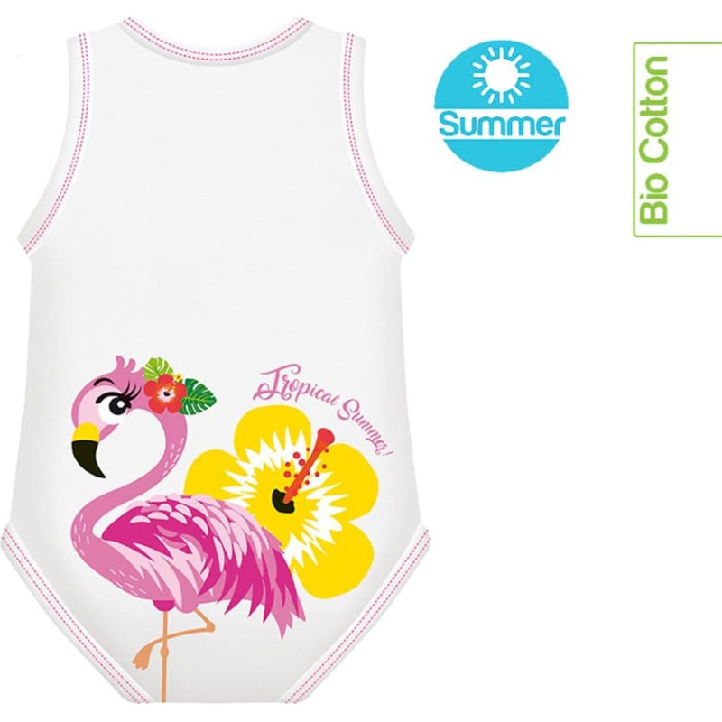 Growing body Bio Cotton Summer 0-36m flamingo