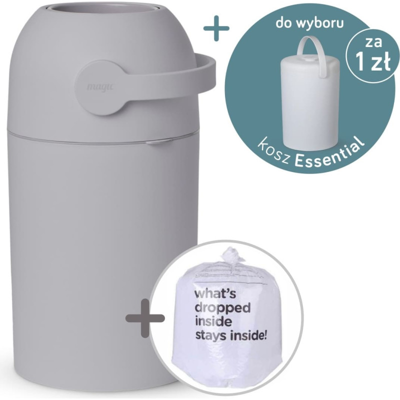 Magic DIAPER PAIL MAJESTIC CONCRETE