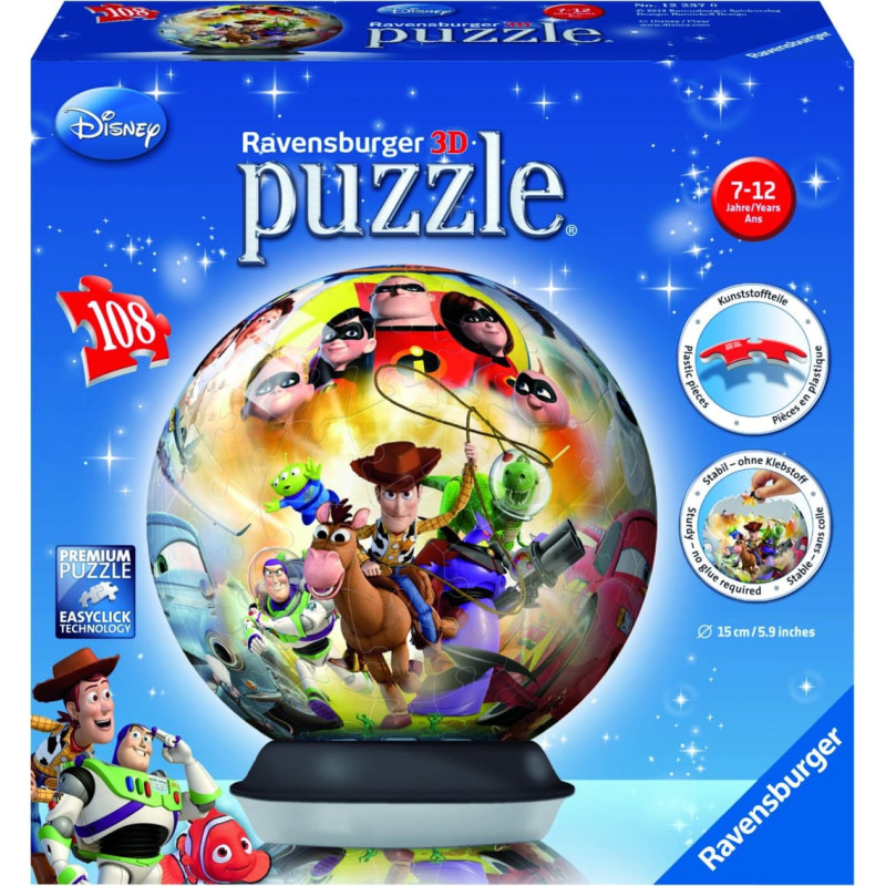Ravensburger Round 3D Puzzle, 108 pcs, Toy Story