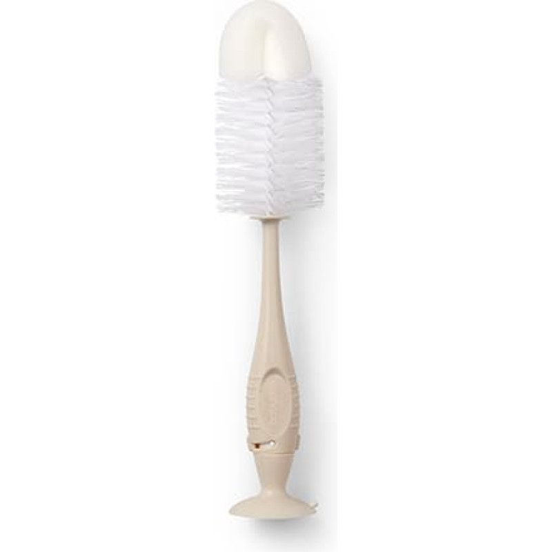 Babyono 728/05 BOTTLE AND PACIFIER BRUSH WITH SUCTION CUP BEIGE