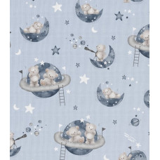 Minikid Autiņ&scaron; marles BEARS in COSMOS 70x80 cm