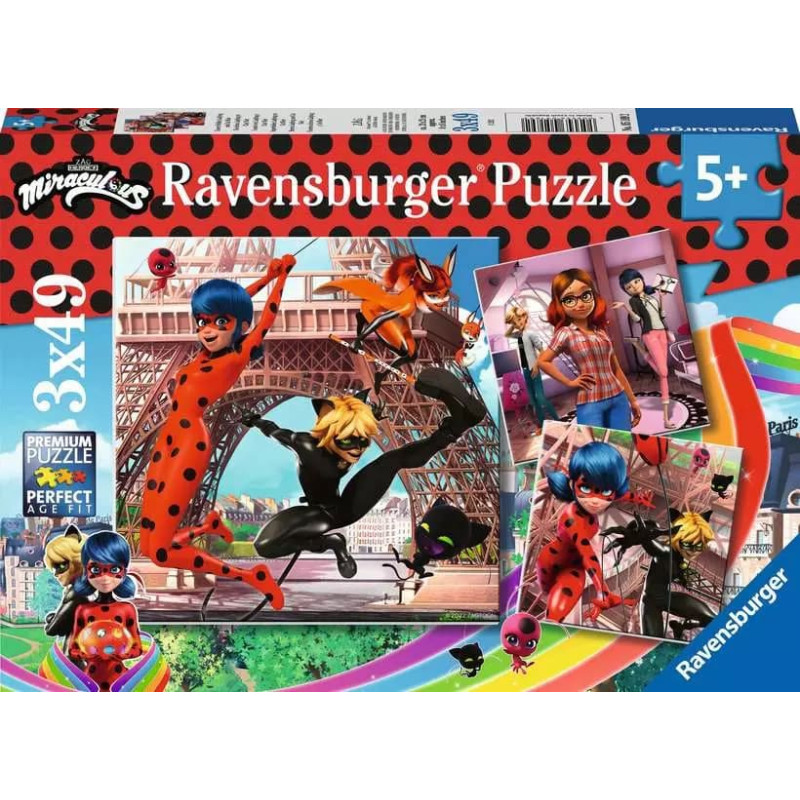 Ravensburger Puzzle 3x49 pcs Miraculous