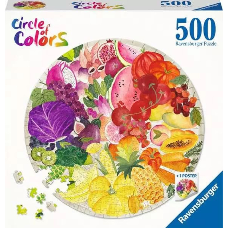 Ravensburger Puzzle 500 Circle of Colours: Fruits and Vegetables
