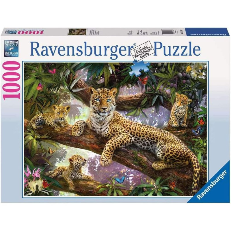 Ravensburger Puzzle 1000 Leopard Family