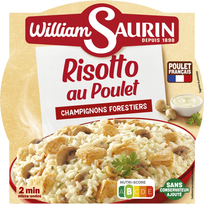 William Saurin Risotto with chicken and mushrooms, in a tray, 280 g