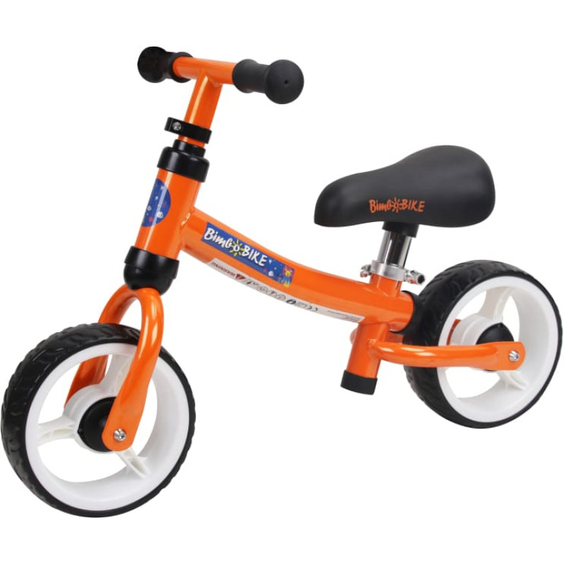 Bimbo Bike Kids balance bike 7,5" with adjustable seat height "RUNNER", orange/white