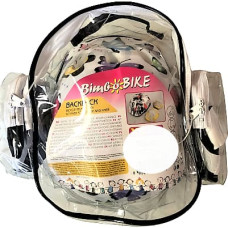 Bimbo Bike Set of kids bike helmet, knee and elbow pads, size M, butterflies