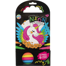 Moxy värviraamat Neon koos vildikatega, 40 lk