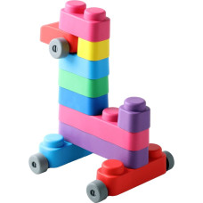 Gerardo's Toys Pehmete klotside komplekt + rattad 14 tk