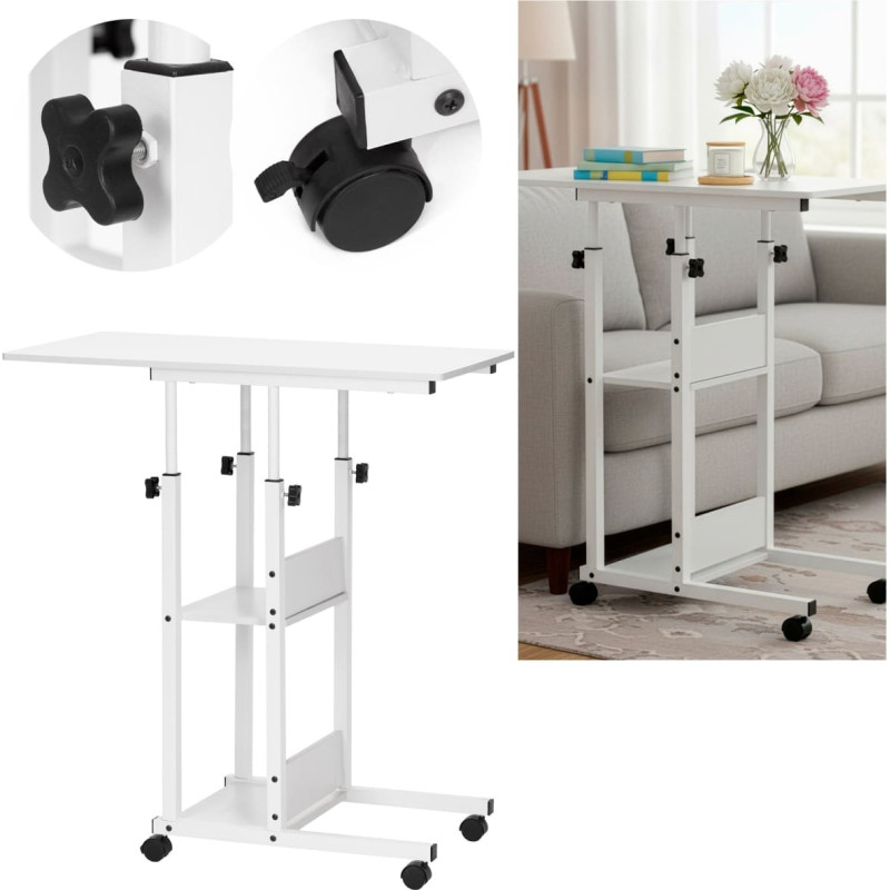 Springos Mobiilne laud 73–85 x 40 x 80 cm HF0059