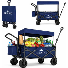 LUARO kokkupandav rannakäru varikatuse ja võrguga, tumesinine