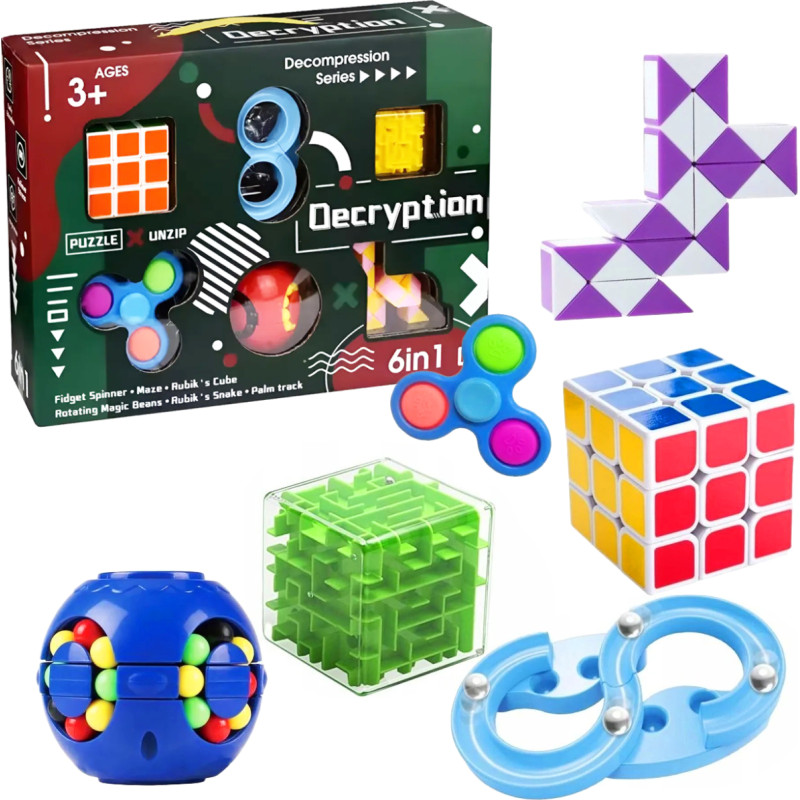 ZESTAW UKŁADANEK LOGICZNYCH 6 SZTUK