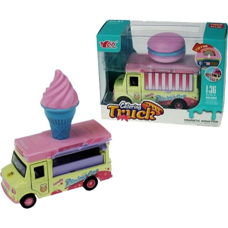 Other 29338 Food Truck, 11 cm, metallist, mootoriga, valguse ja heliga