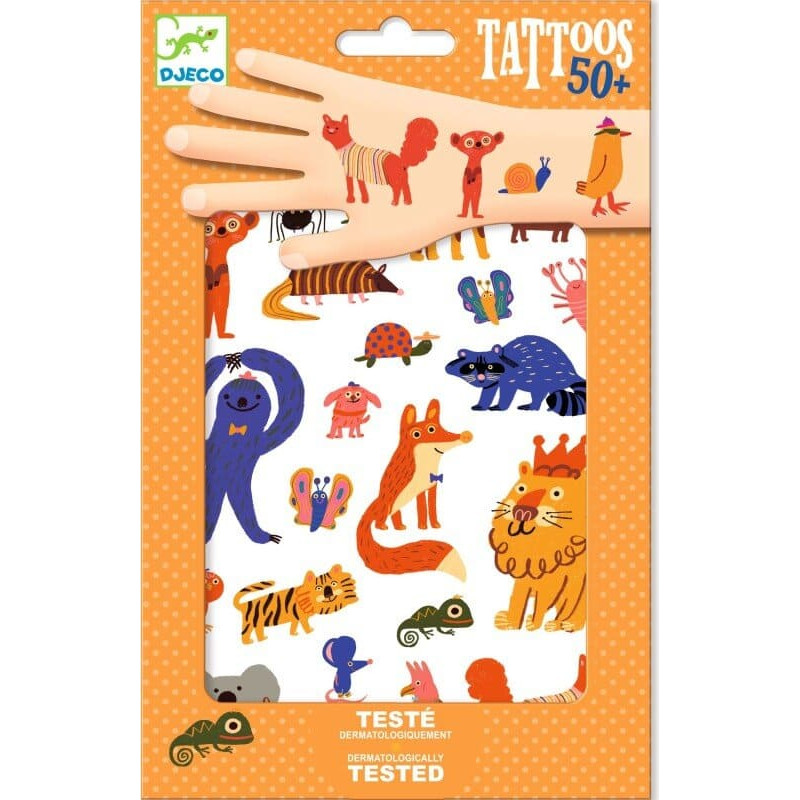 Djeco T&auml;toveeringud - L&otilde;busad loomad (50+ t&auml;toveeringut)