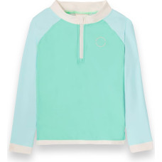 Kietla ICONIC swim T-shirt with UPF 50+ sun protection fabric and UV sensor, for ages 4-6, green blue