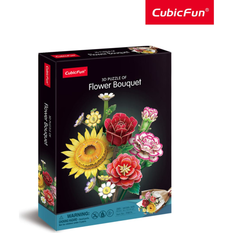 Cubic Fun CUBICFUN 3D dėlionė &bdquo;Gėlių puok&scaron;tė&ldquo;