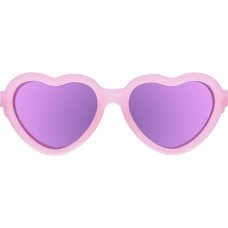 Babiators Polarised heart-shaped sunglasses &ldquo;Frosted Pink&rdquo; with mirrored lenses, 3&ndash;5 years